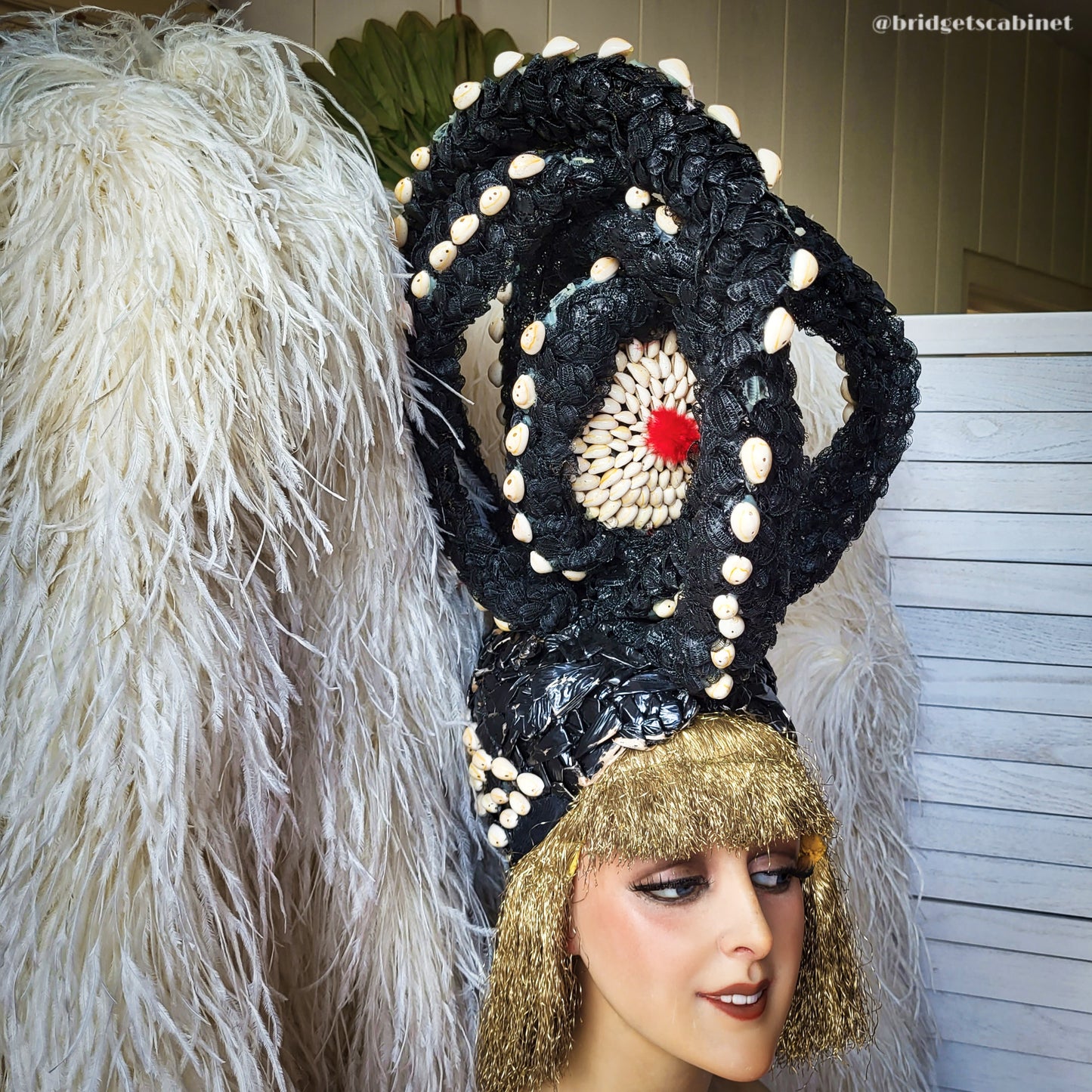 Vintage Stage Burlesque Headdress Shells