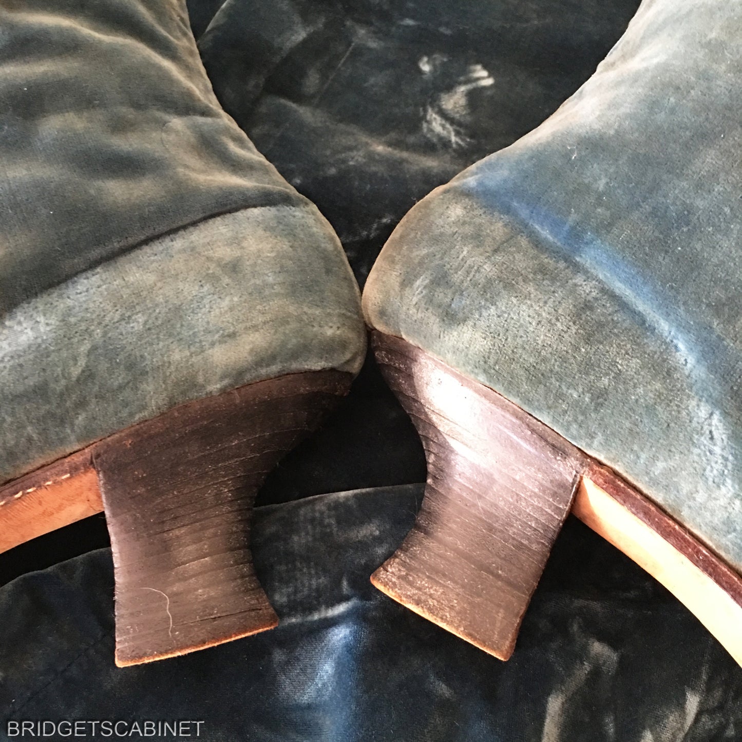 1850s French Velvet Shoes