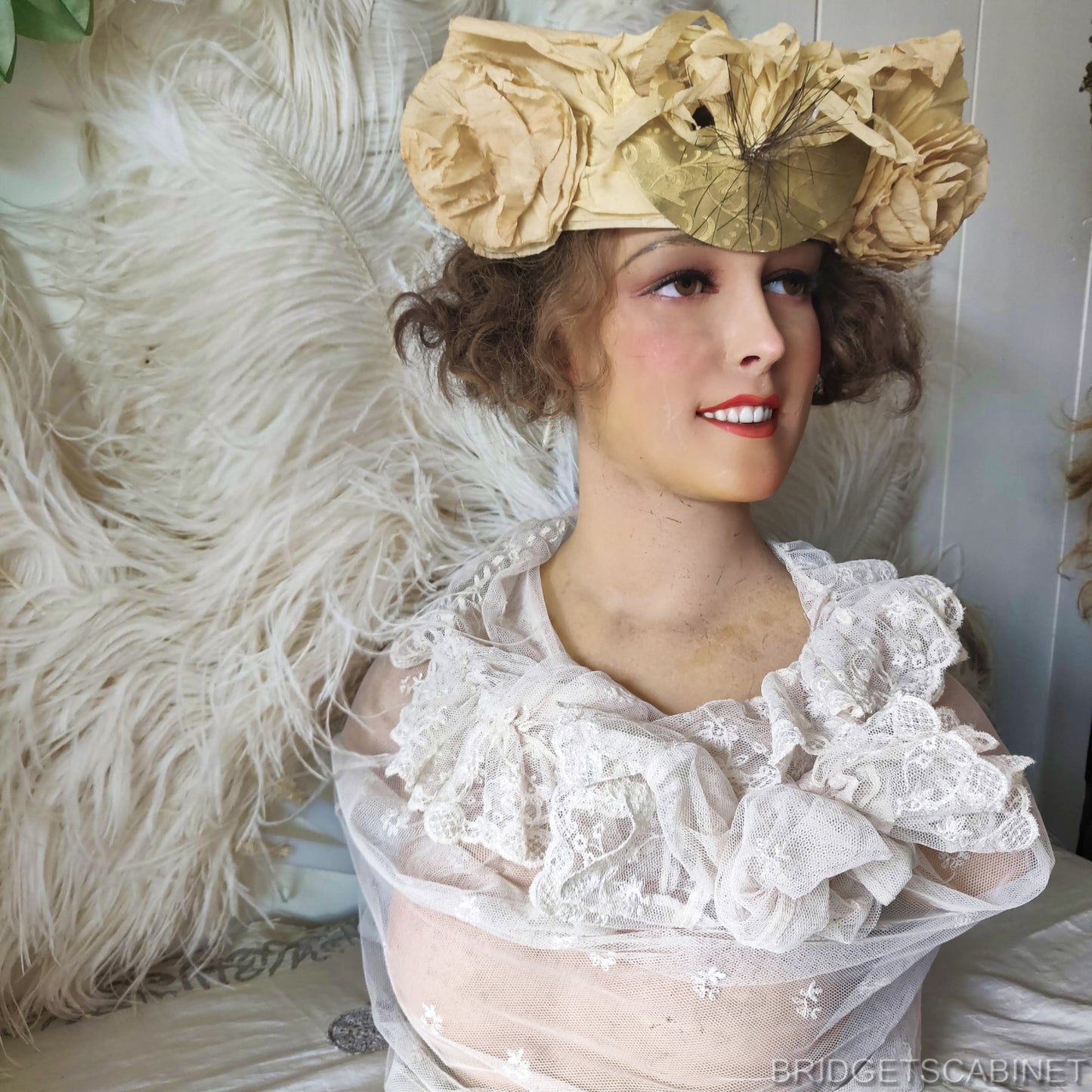 1920s French Wax Bust