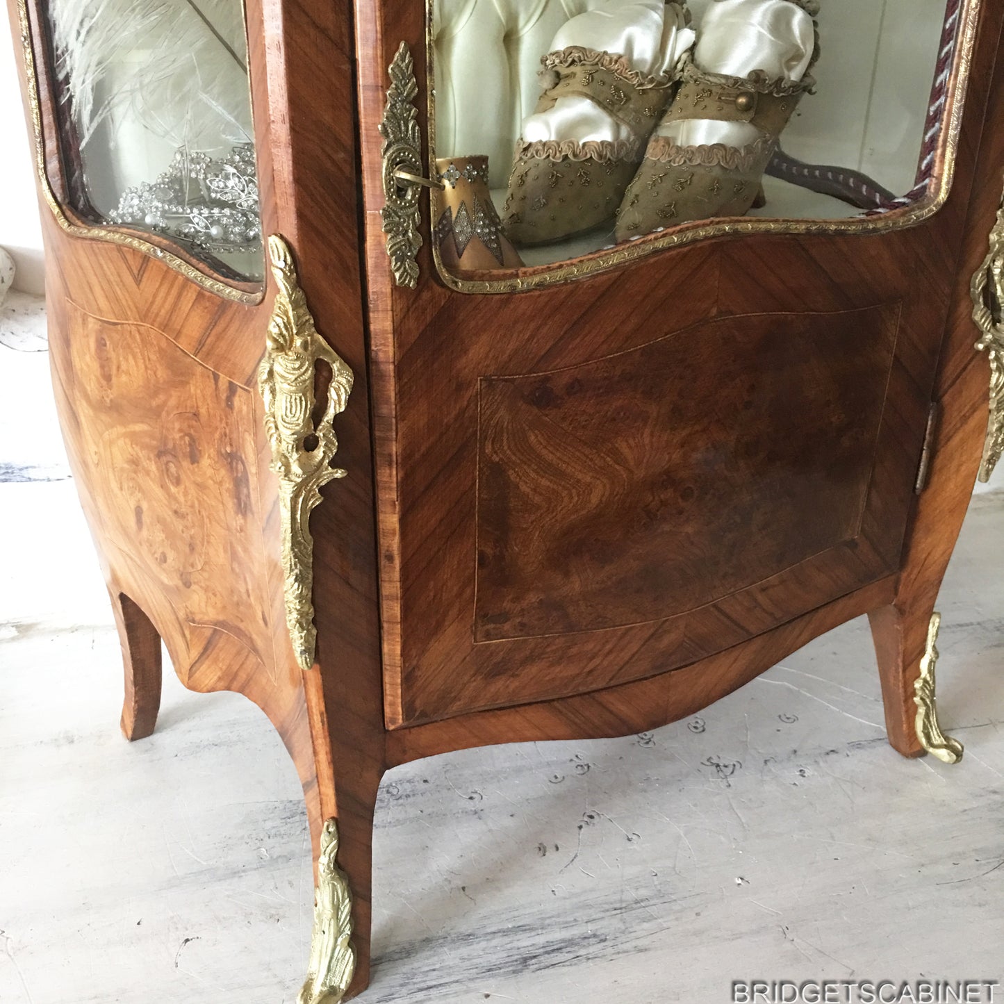 Antique French Doll Display Cabinet