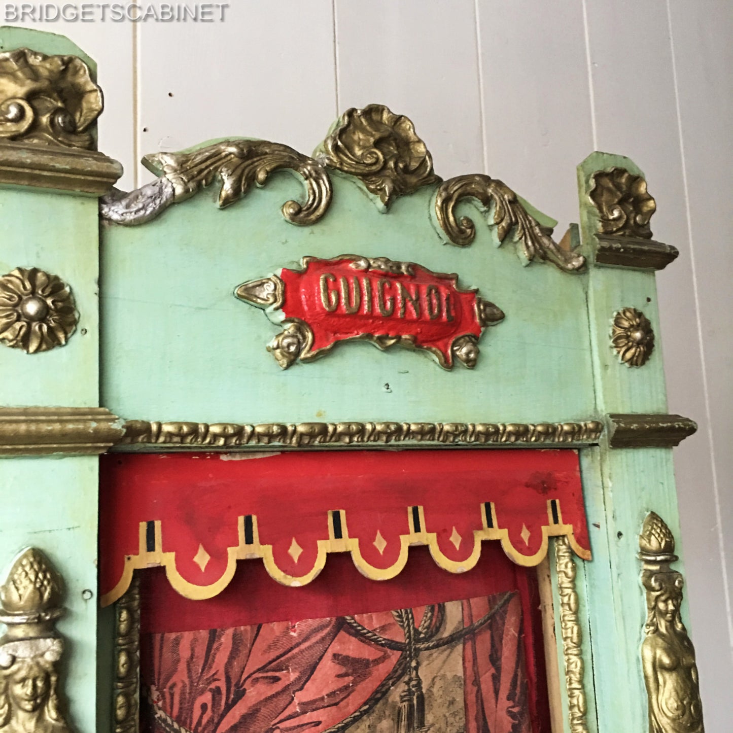 Guignol Puppet Theater w 5 Puppets
