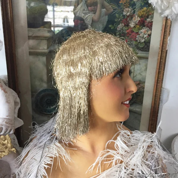 1920s Gold Bullion Evening Flapper Wig