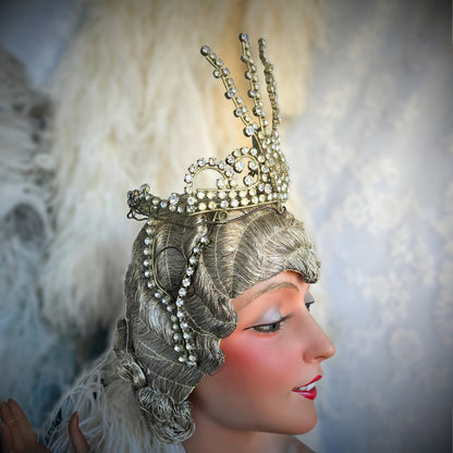 Early 1900s Rhinestone Stage Headdress