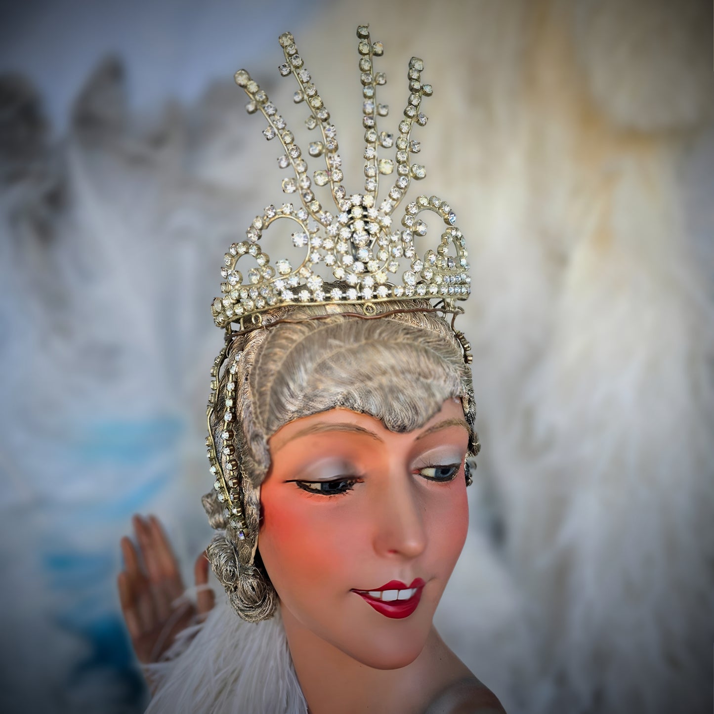 Early 1900s Rhinestone Stage Headdress
