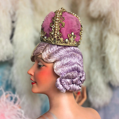✨ Antique French Theatrical Crown / Stage Headdress, Circa 1900–1920 | Belle Époque Costume Accessory