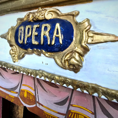 Rare Antique French Toy Opera Theater with Original Scenic Backdrop | Circa 1880–1900