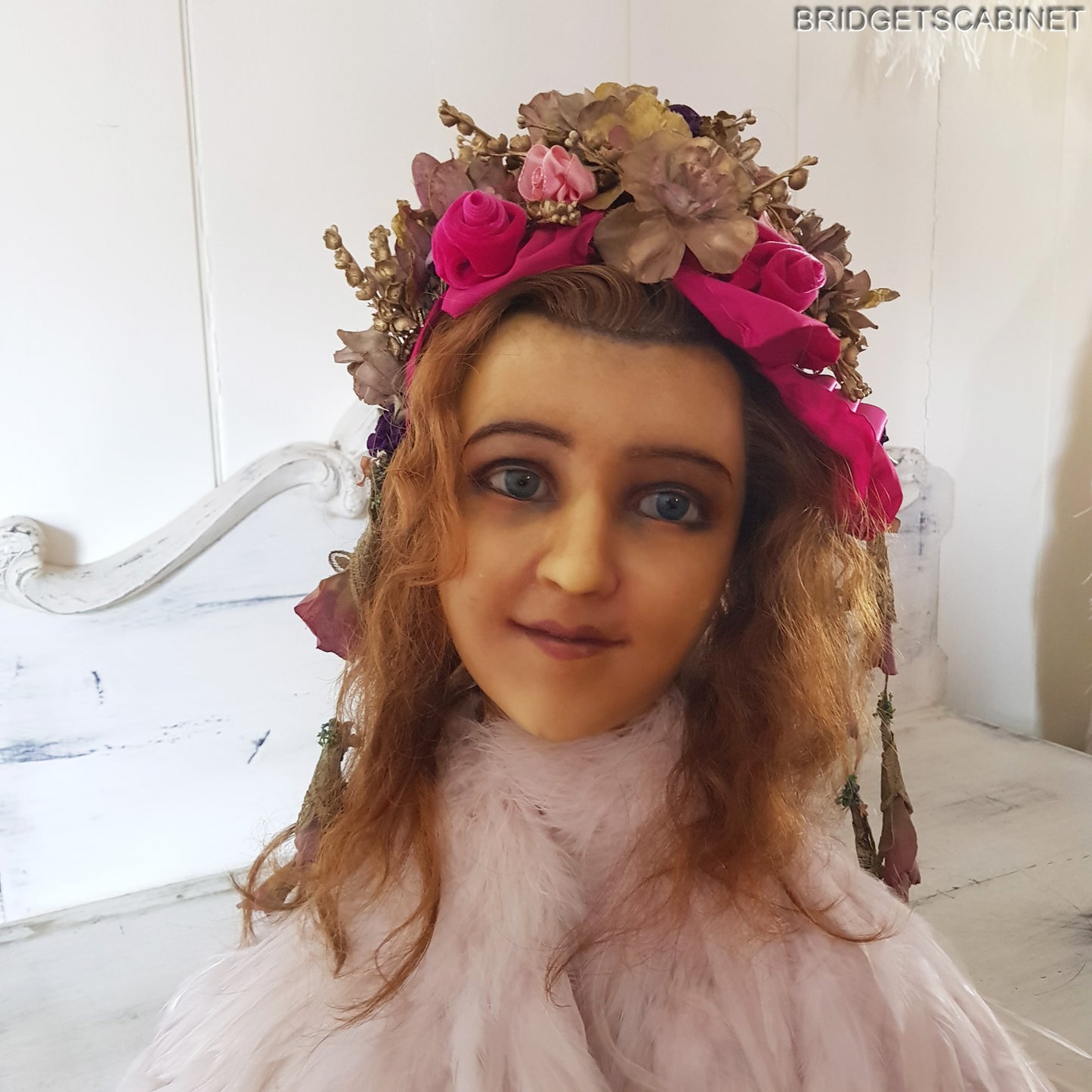 1900s French Wax Girl Bust