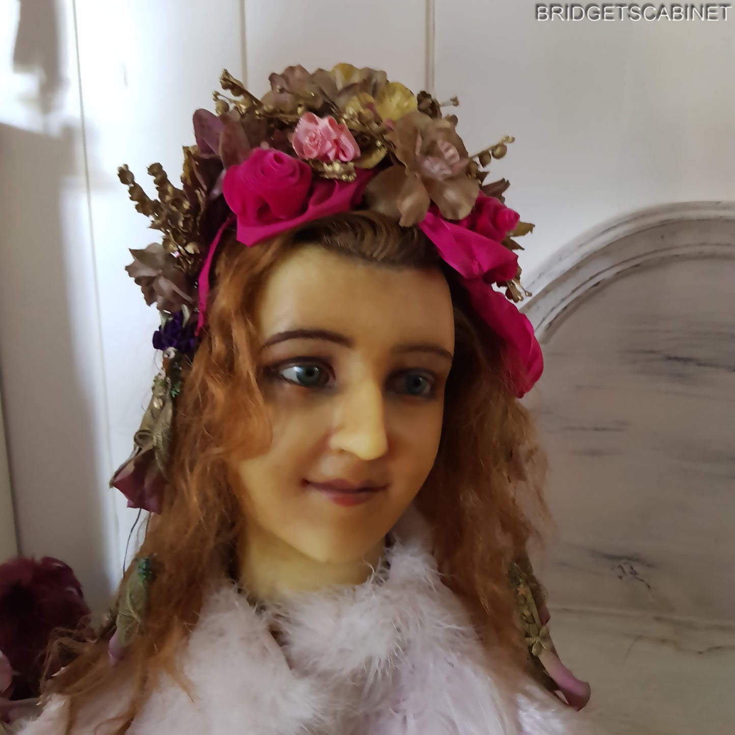 1900s French Wax Girl Bust