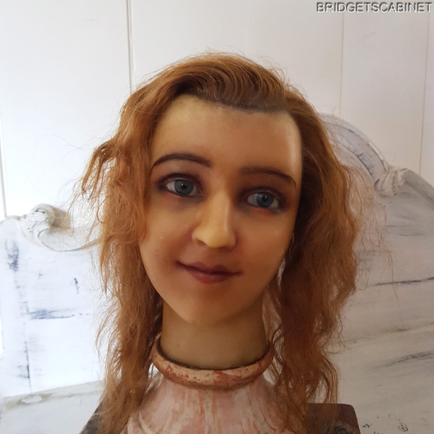 1900s French Wax Girl Bust