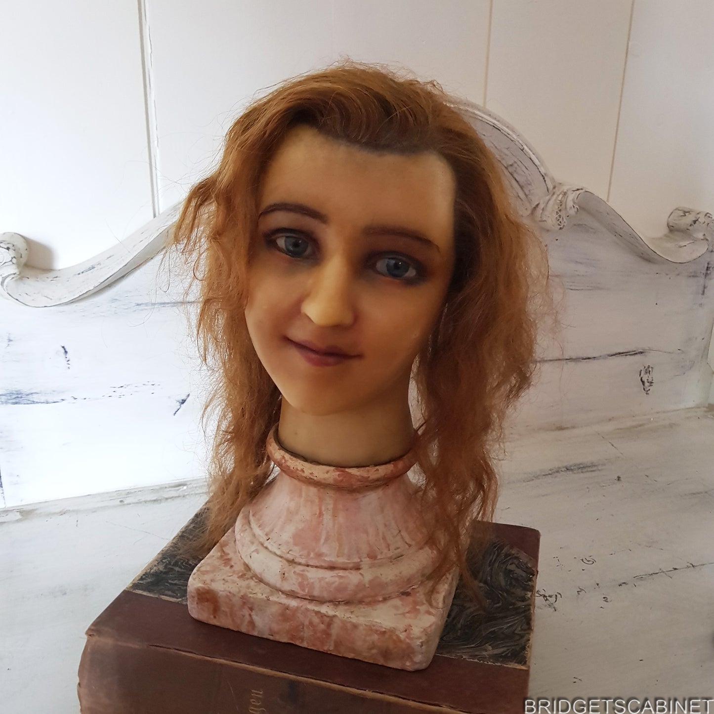 1900s French Wax Girl Bust