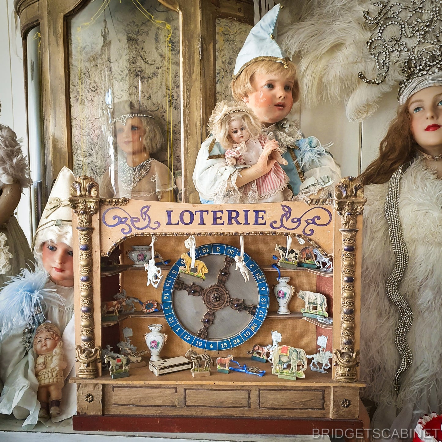 19th Century Lotterie Toy Game Doll