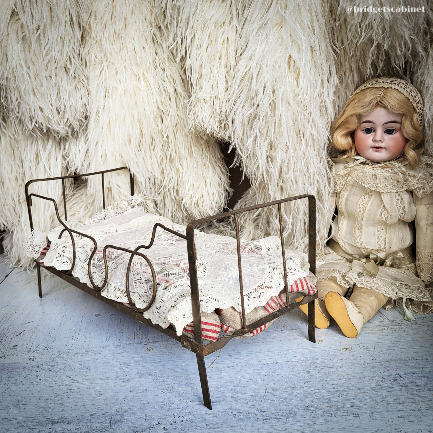 Antique Folding Bed Doll