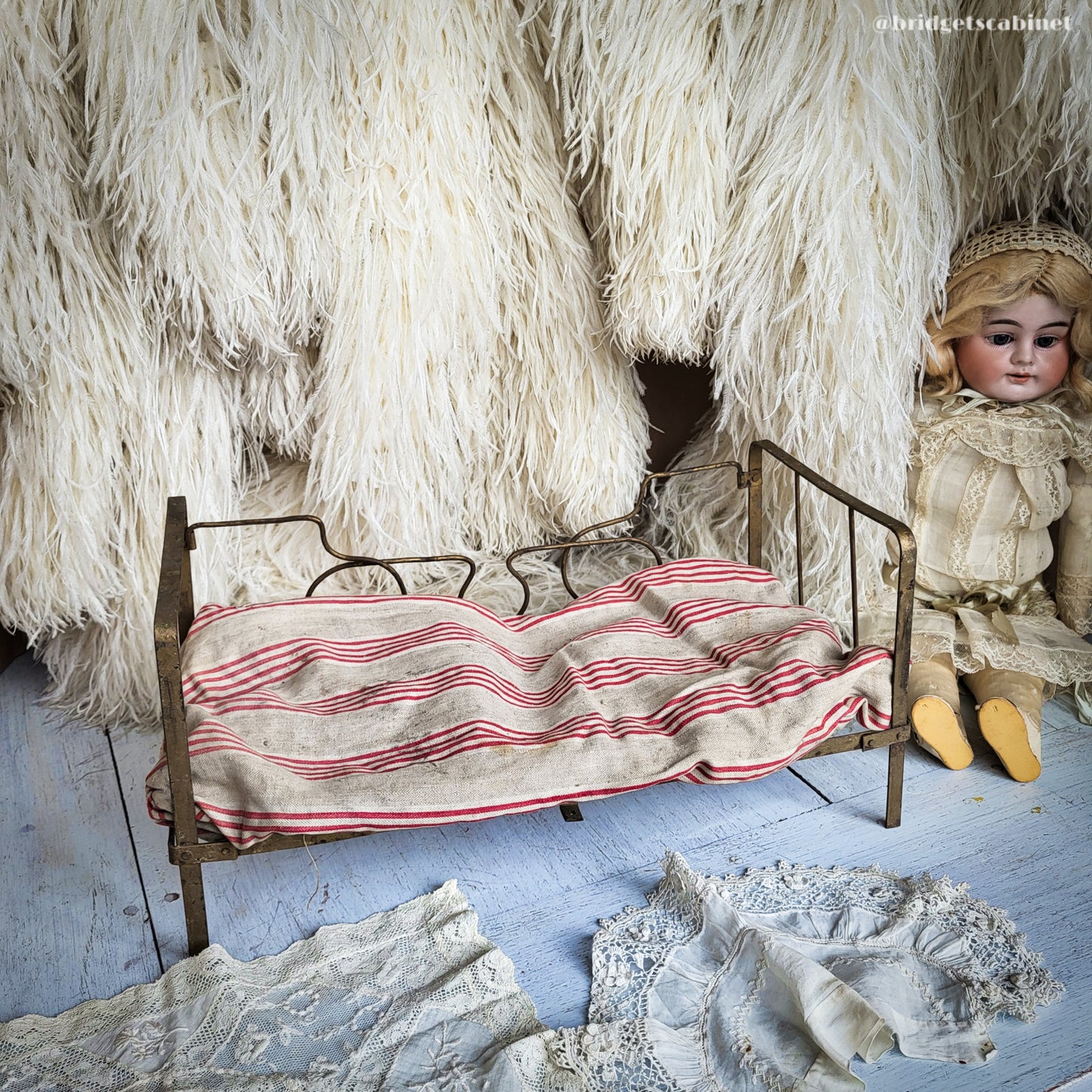 Antique Folding Bed Doll