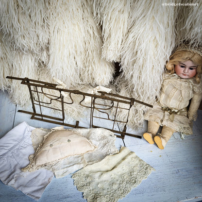 Antique Folding Bed Doll