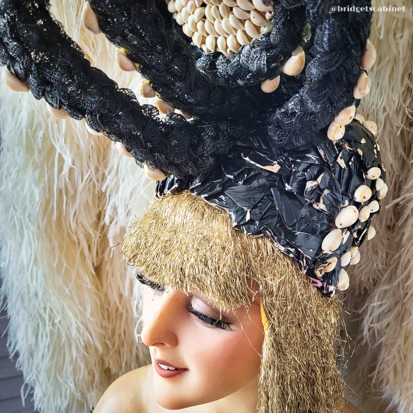 Vintage Stage Burlesque Headdress Shells