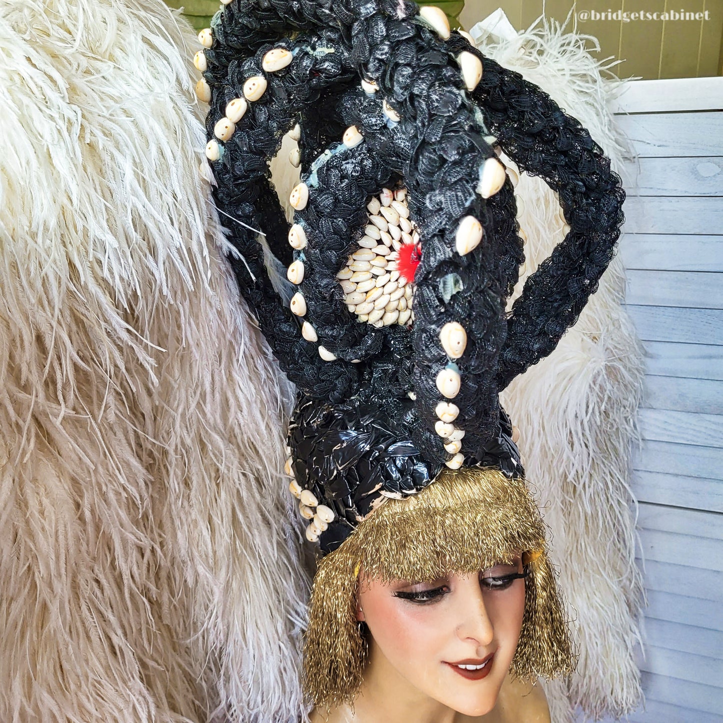 Vintage Stage Burlesque Headdress Shells