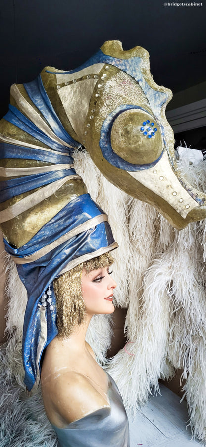 Vintage Seahorse Stage Costume Headdress