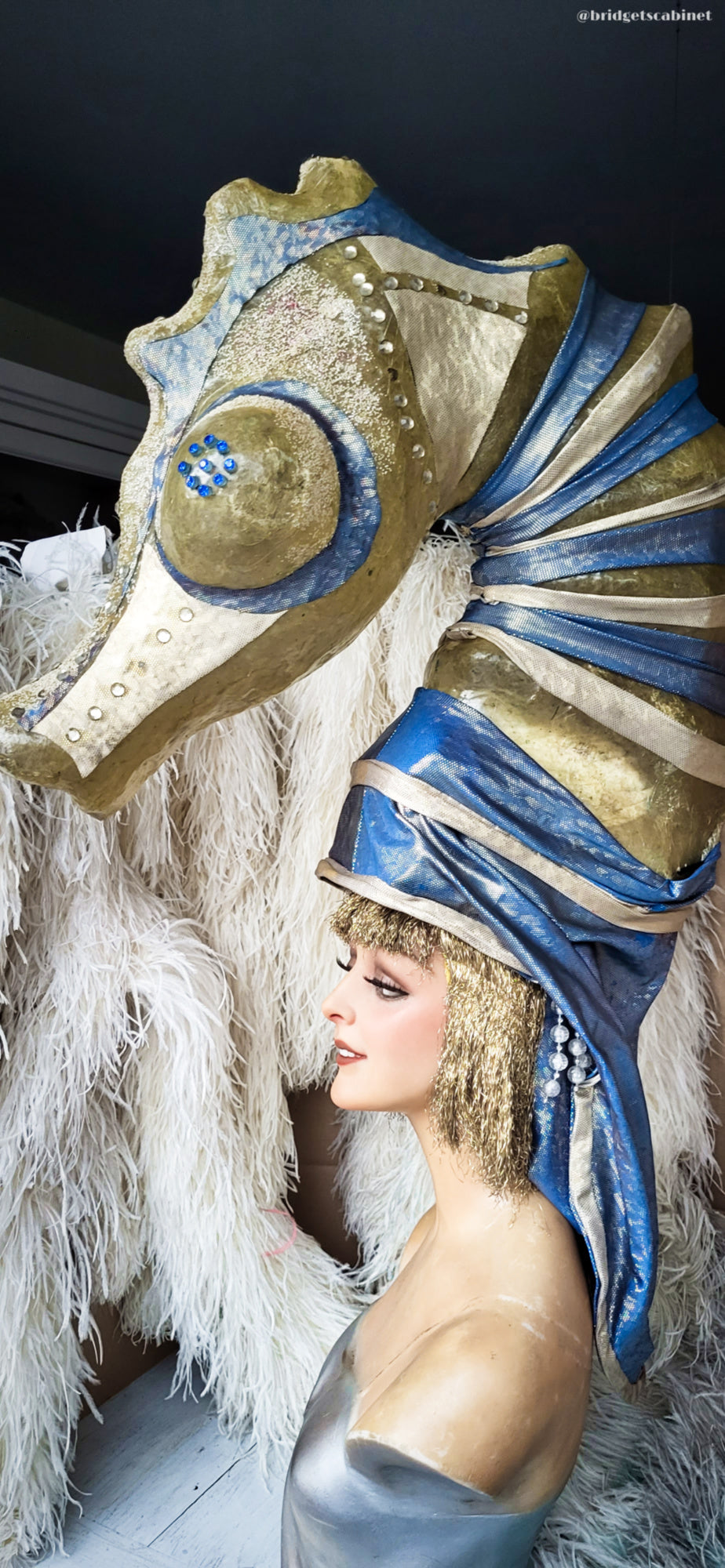 Vintage Seahorse Stage Costume Headdress