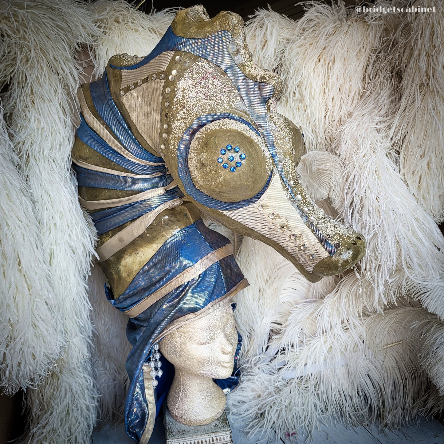 Vintage Seahorse Stage Costume Headdress