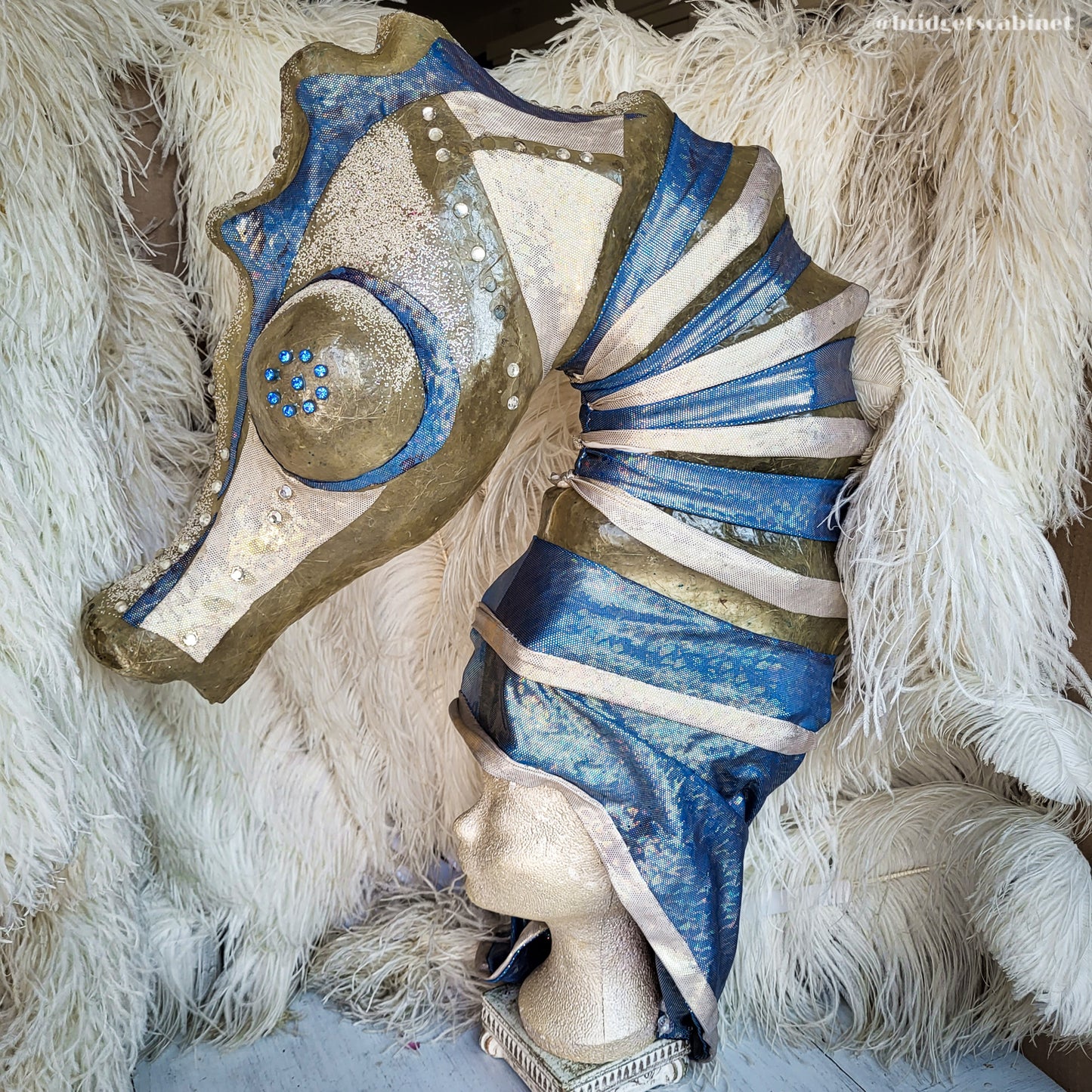 Vintage Seahorse Stage Costume Headdress