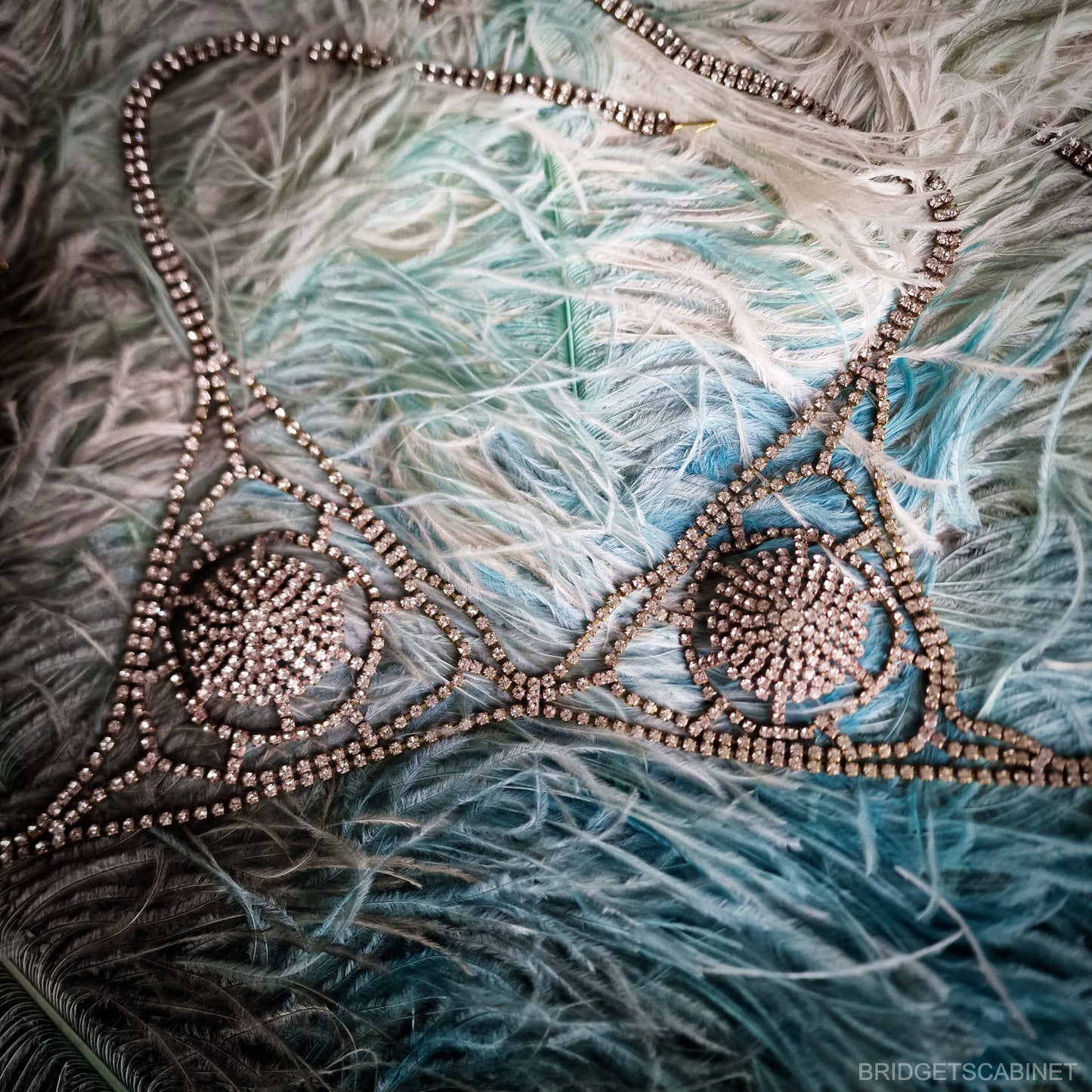 Vintage Stage Burlesque Bra Theater Rhinestone