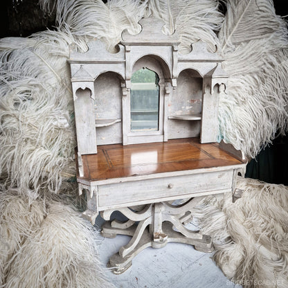Antique French Fashion Doll Display Cabinet