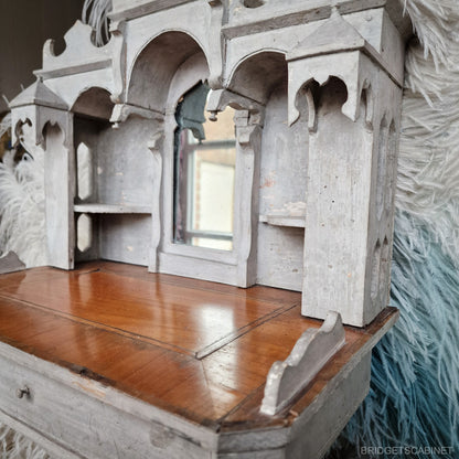Antique French Fashion Doll Display Cabinet