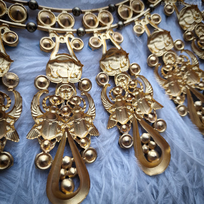 Antique French Scarab Necklace Stage Theater