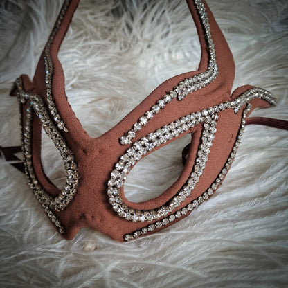 Original French Vintage Stage Mask Theater Rhinestones
