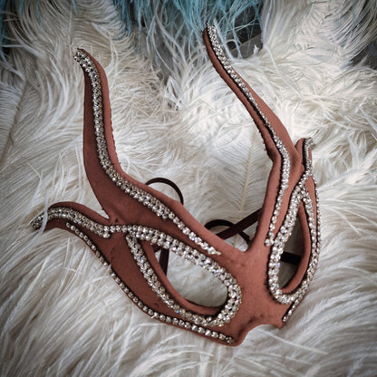 Original French Vintage Stage Mask Theater Rhinestones
