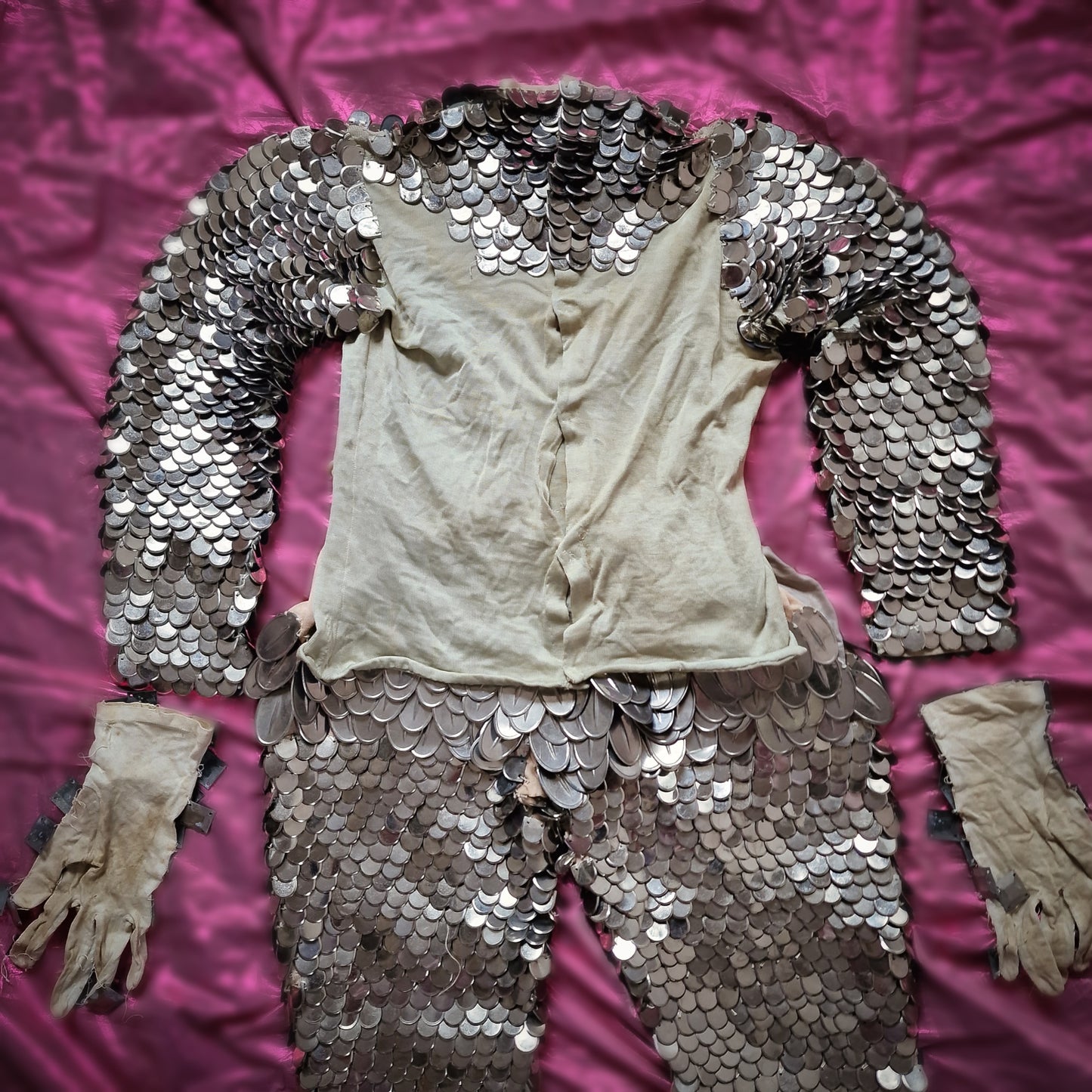 Antique Rare French Child Knight Costume Armor