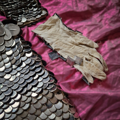 Antique Rare French Child Knight Costume Armor