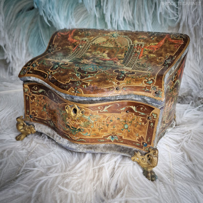 Antique Vernis Martin Doll Cabinet