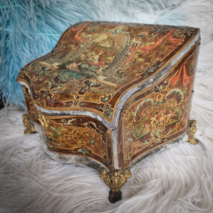 Antique Vernis Martin Doll Cabinet