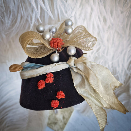 Antique French Doll Hat Bonnet Pins Costume