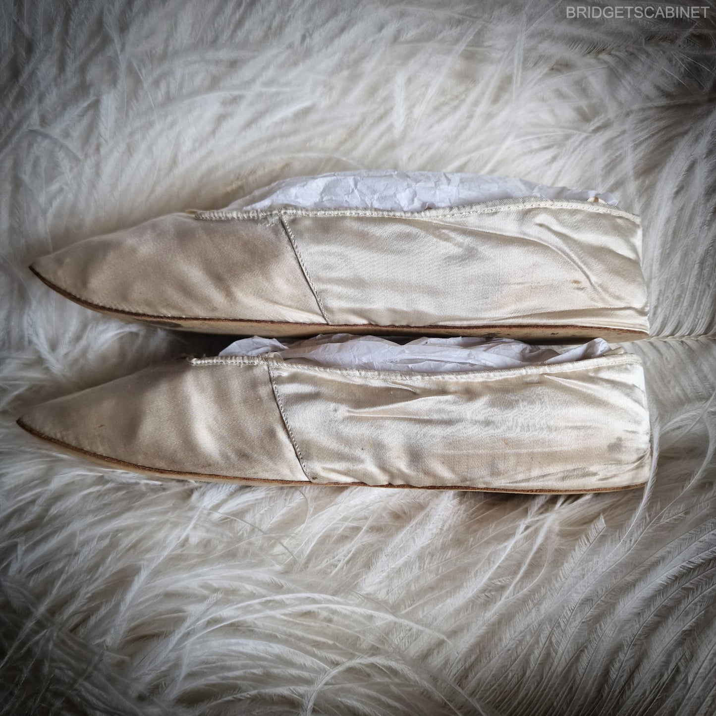 1850s Silk Wedding Shoes