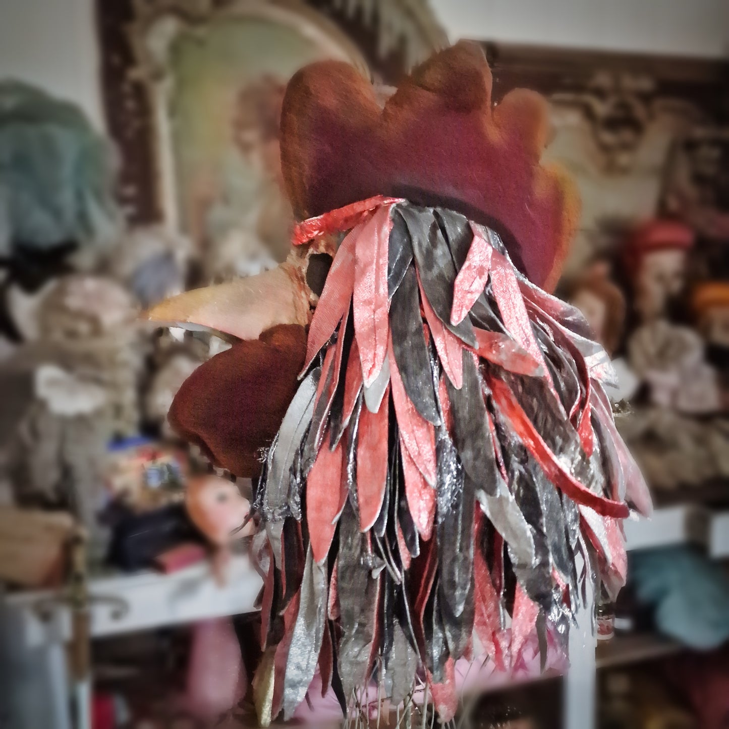 Vintage Rooster Theater Costume Folies Bergeres