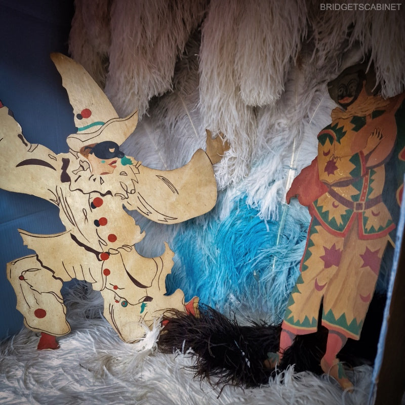 Set of 3 Commedial Del Arte Figures