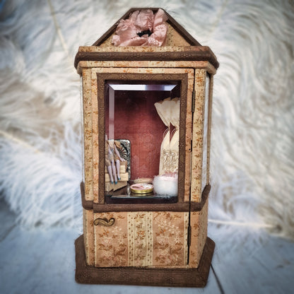 Antique French Miniature Doll Cabinet