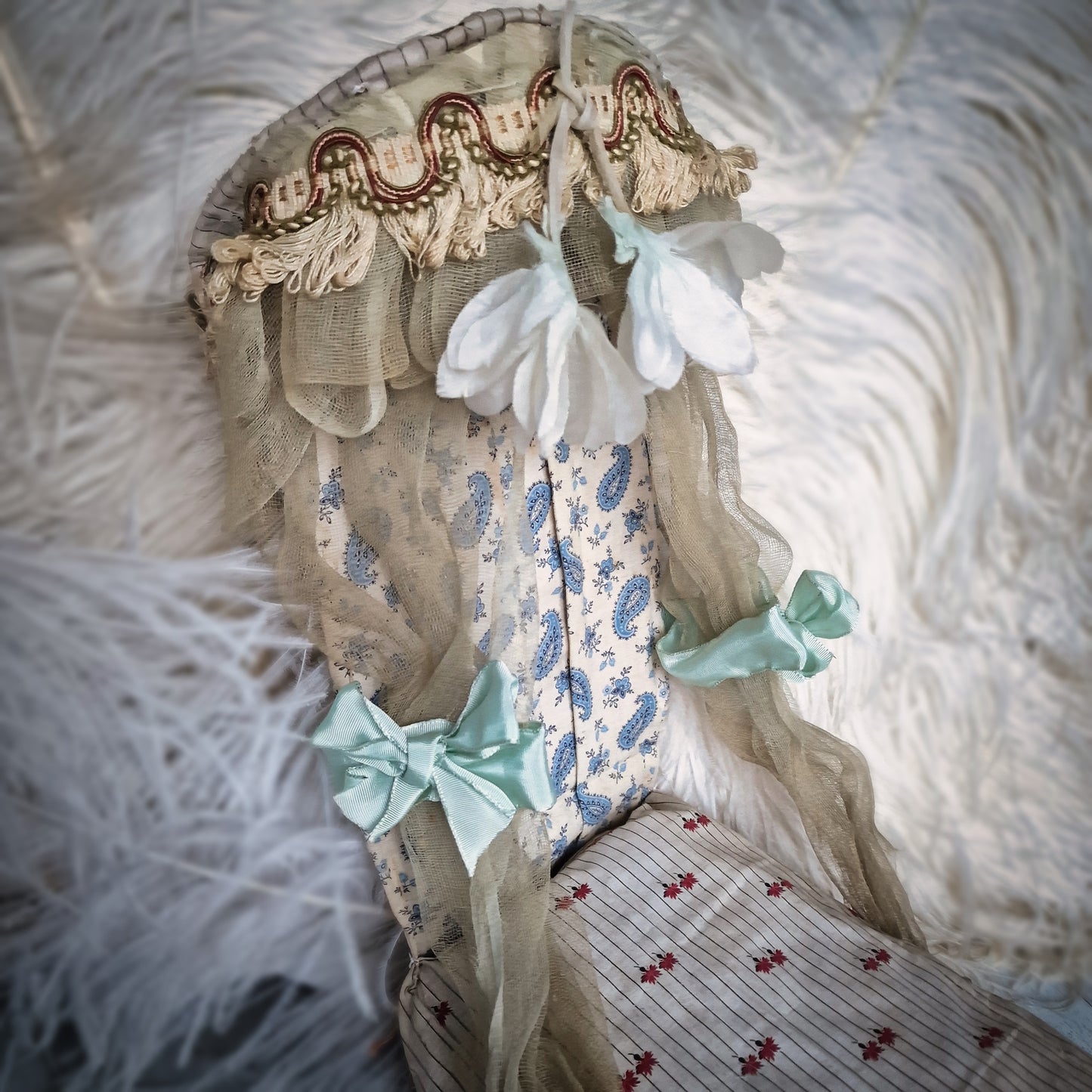 Antique Foldable Doll Bed