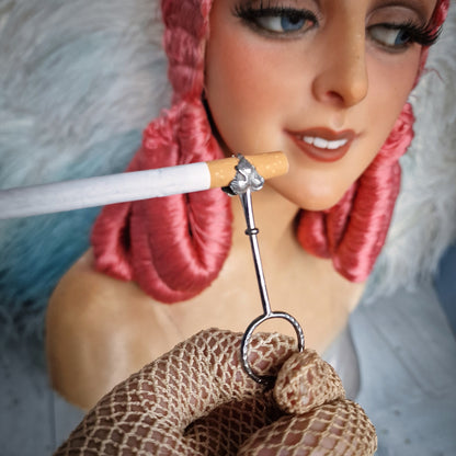 1920s Original Cigarette Ring Holder Art Deco Smoker Fapper Fashion
