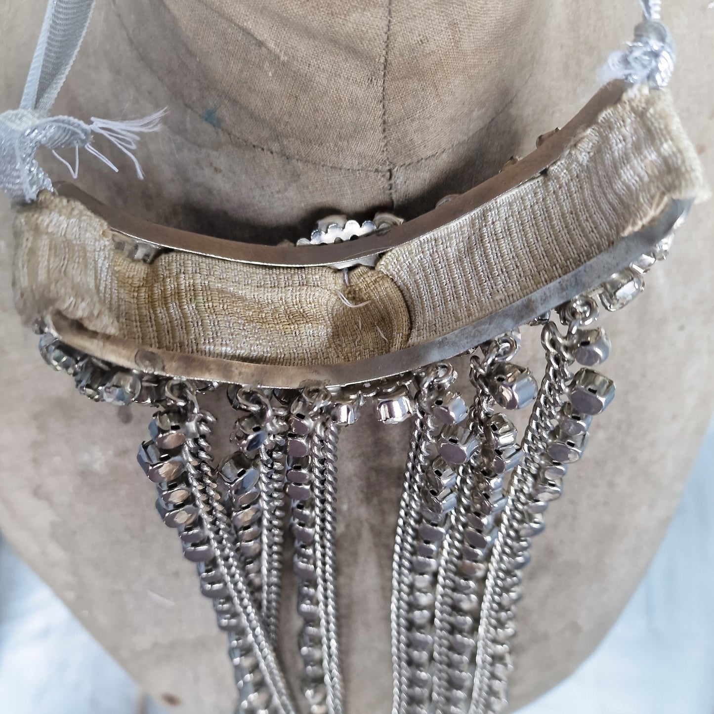 Vintage Burlesque Stage Theater Choker Rhinestones