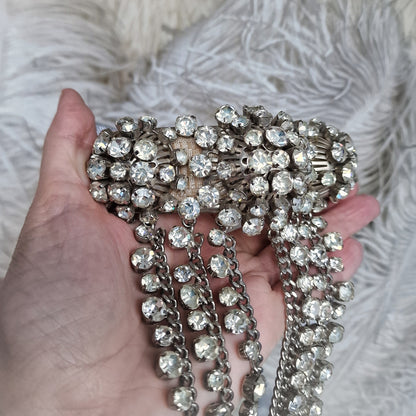 Vintage Burlesque Stage Theater Choker Rhinestones