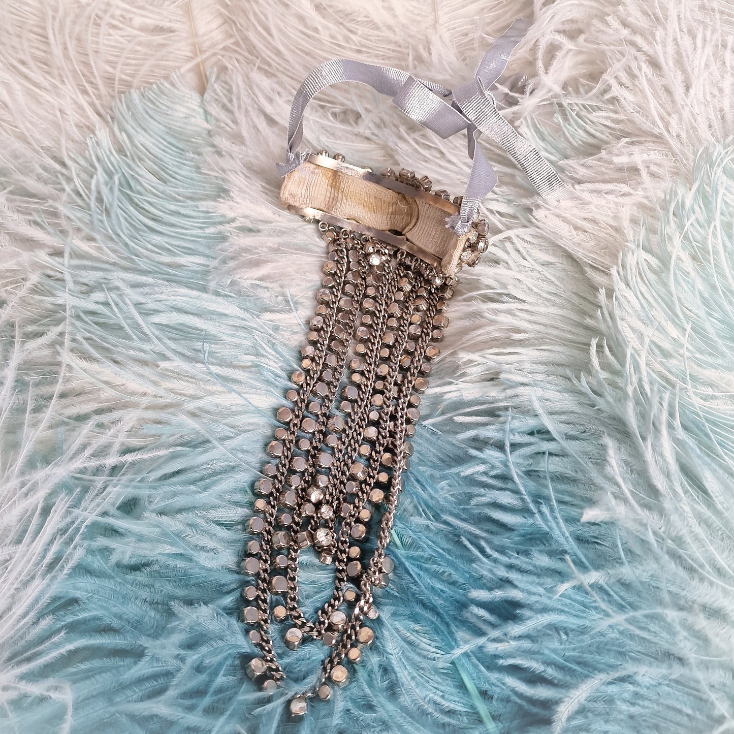Vintage Burlesque Stage Theater Choker Rhinestones