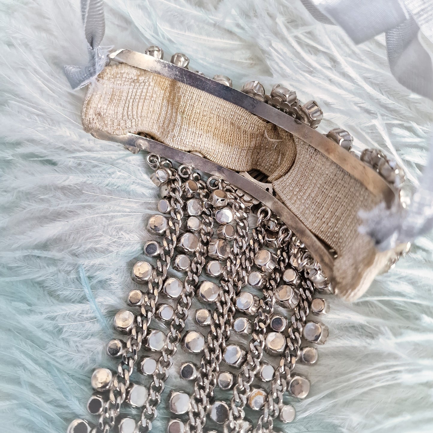 Vintage Burlesque Stage Theater Choker Rhinestones