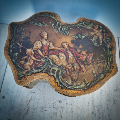 Antique French Vernis Martin Storage Box