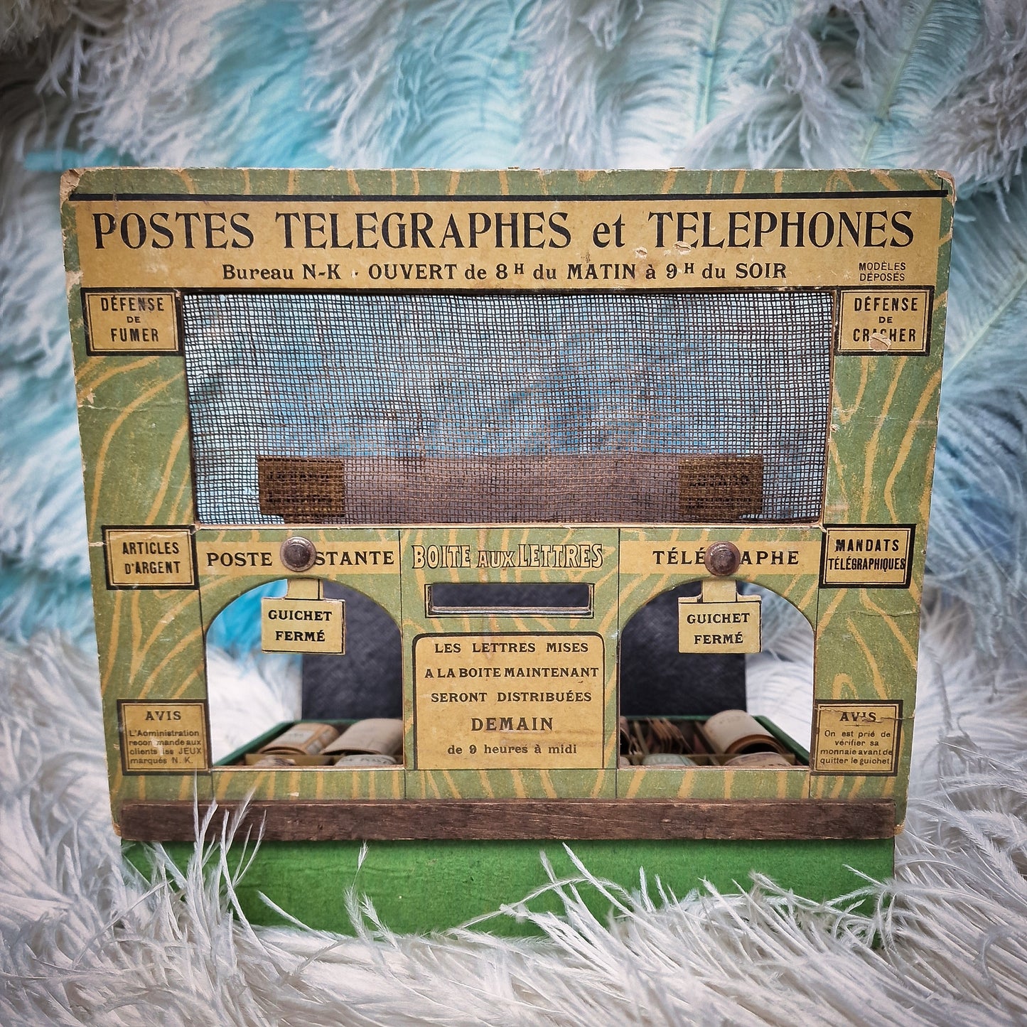 N.K.ATLAS Post and Telegraph Office - Vintage Toy Game (1910s/1930s)