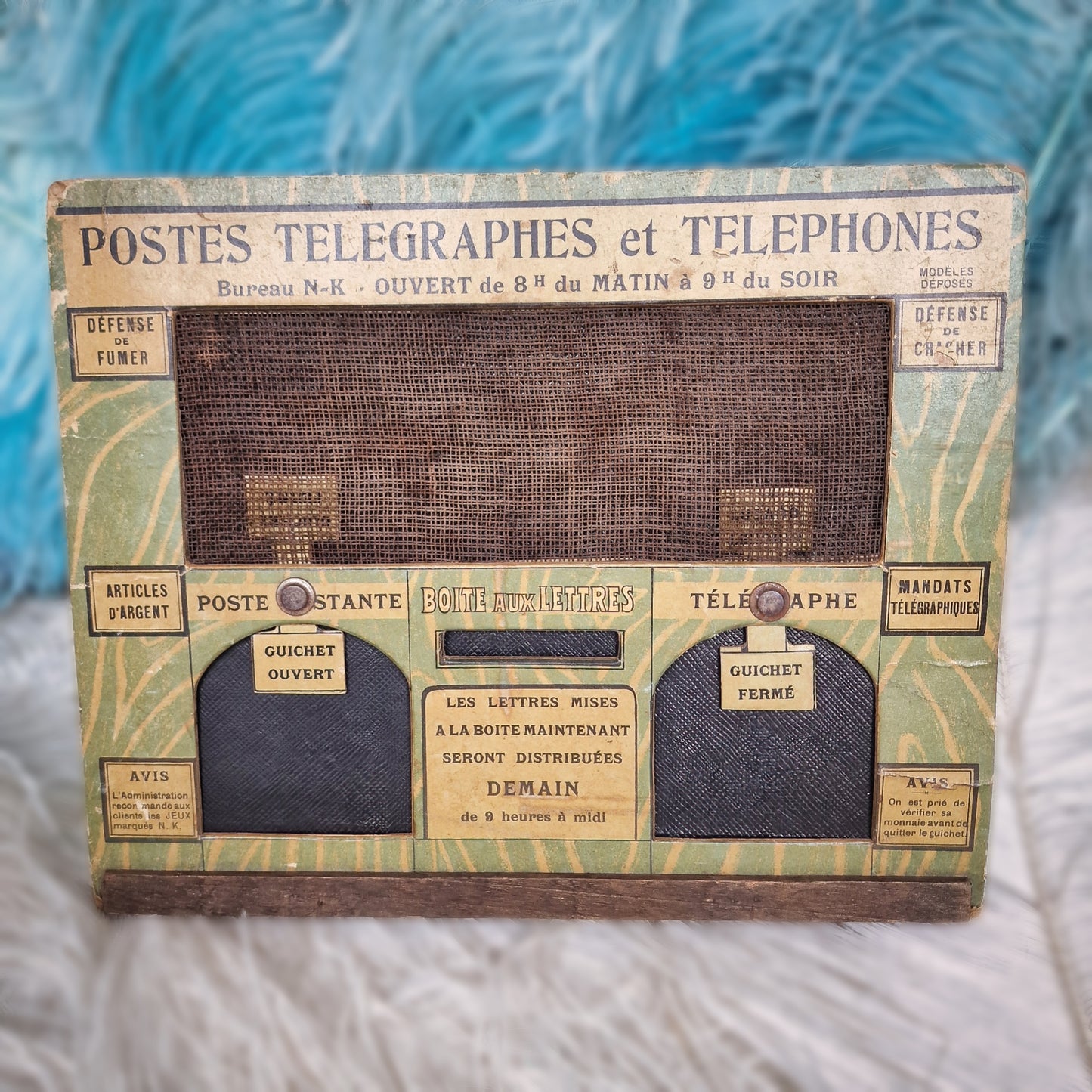 N.K.ATLAS Post and Telegraph Office - Vintage Toy Game (1910s/1930s)