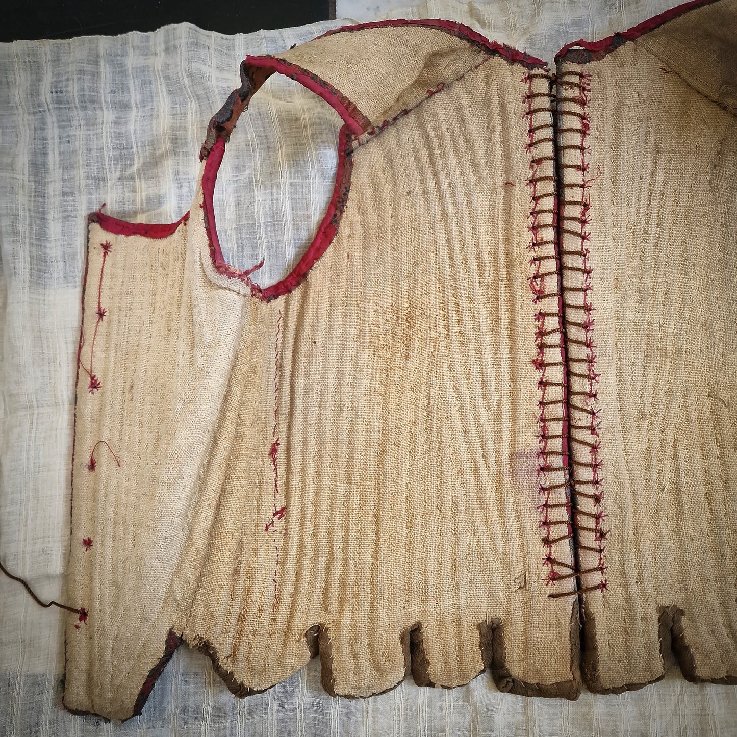 Original Museum-Worthy Antique Pair of Stays from Early 18th Century Italy