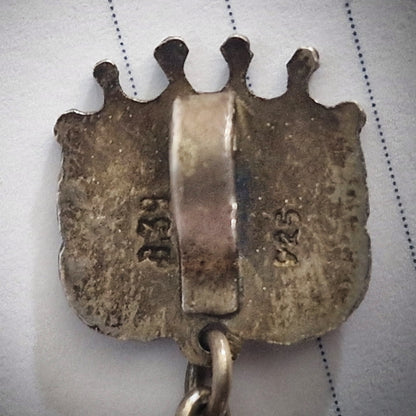 Antique Silver Galleon Ship Earrings